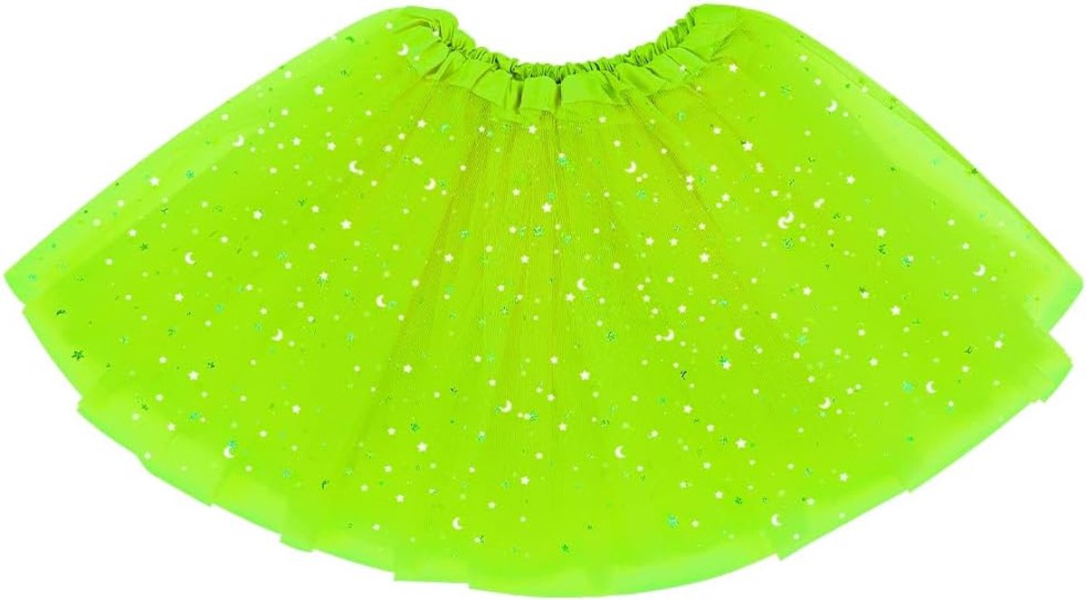 rok voor meisjes, elastische 3 lagen tule tutu rok, pailletten ster ballet dans tutu rokken, gezwollen prinses feeënjurk voor kinderen meisjes dans verjaardag Kerstmis Halloween prinses