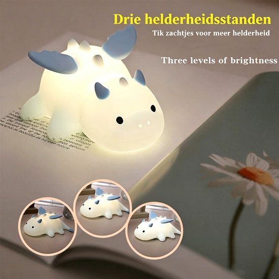 Oplaadbaar Nachtlampje Kinderen - LED Nachtlampje met Magnetische Bevestiging - RGB 7 Kleuren - 30 min Timer - Dimbaar Siliconen Slaaplampje - Baby Nachtlampje voor Kinderkamer, Slaapkamer & Gang — afbeelding 5