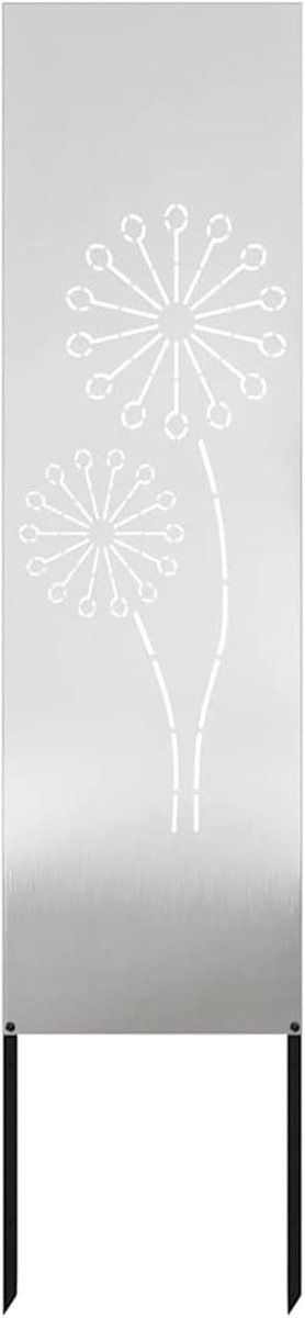 Tuin876235 Inkijkwerend scherm van roestvrij staal, 32 x 140 cm, roestvrij staal, inkijkbescherming, metaal, inkijkbescherming, tuindecoratie, omheining