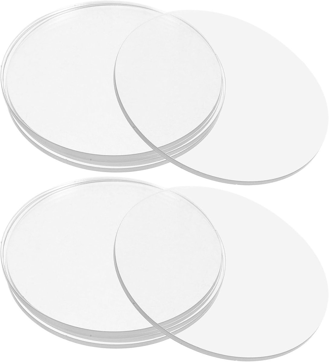 10 Stuks Dikke Transparante Acryl Bladen Heldere Ronde Coasters Beschermt Tegen Vlekken Krasbestendig Voor Kantoor Creatief Gebruik