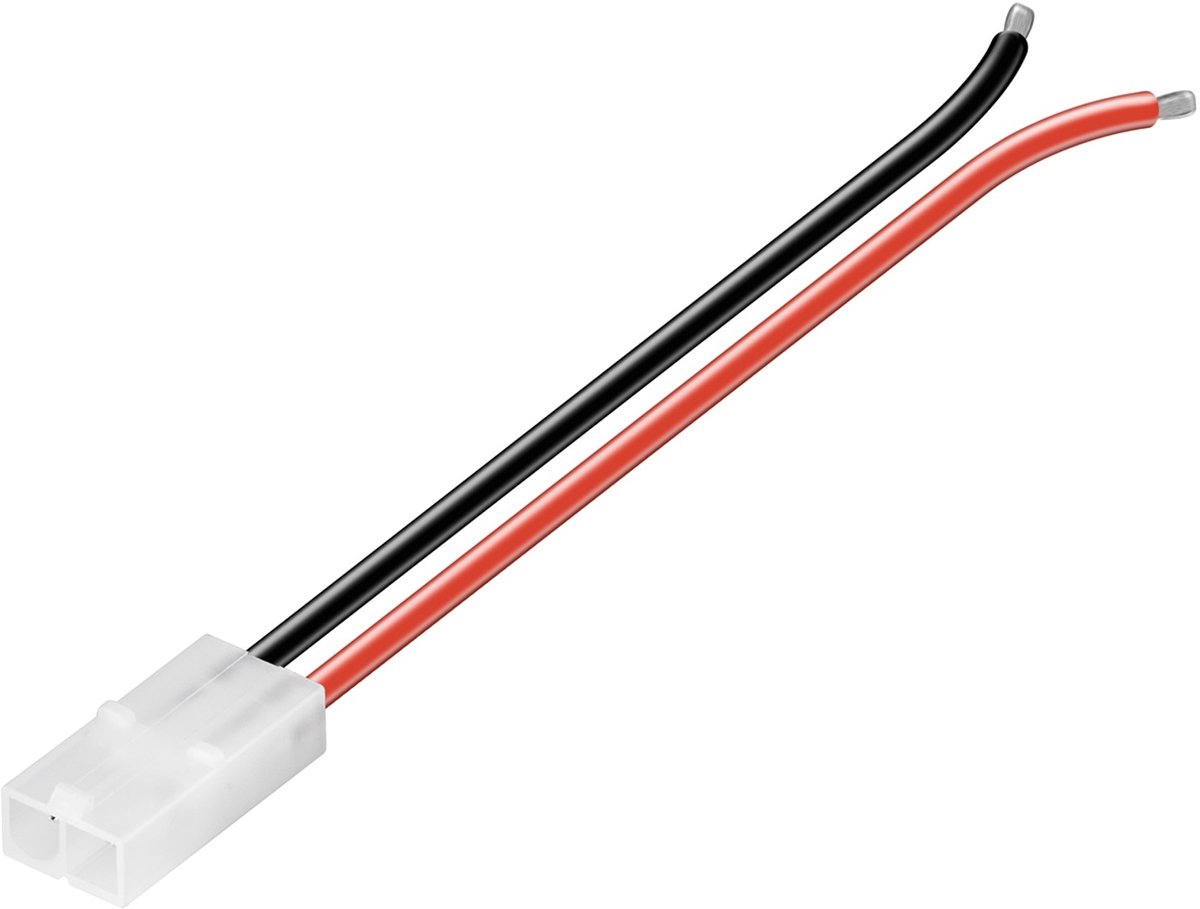 Goobay Tamiya accukabel, Tamiya-stekker, 0,14 m, 0,5 mm², zwart