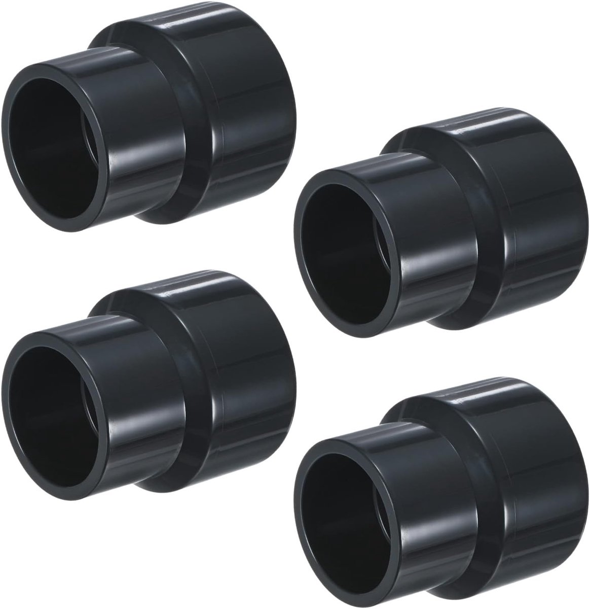 4-pack UPVC-reductiepijpmontage, DN40x32 reducerende koppelingsconnector PVC rechte pijpkoppelingsconnector voor waterleiding [grijs]