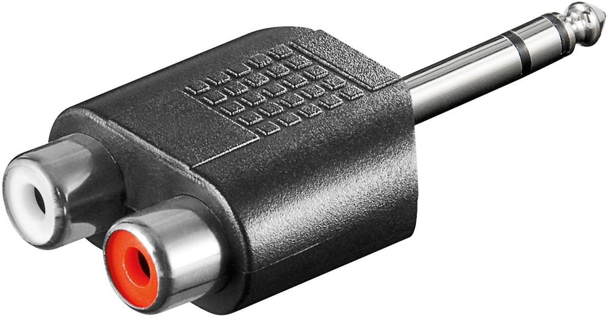 6,35mm Jack (m) - Tulp stereo (v) audio adapter