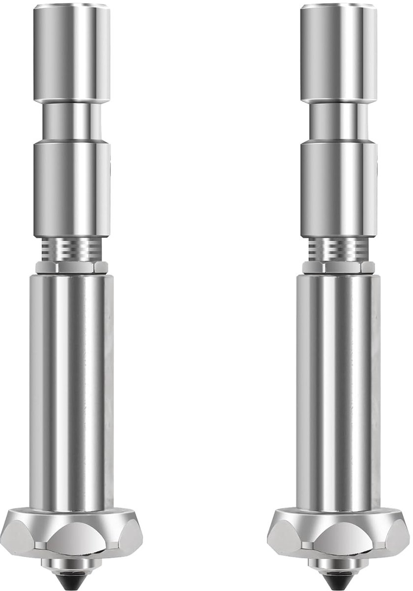 2 stuks 3D-printers, 0,4 mm geïntegreerde sproeierset, quick-swap geharde stalen sproeiers, high-speed hot-printkop, High Flow extruder, vervanging voor Anycubic Kobra 3 Max/Kobra 3 Max Combo