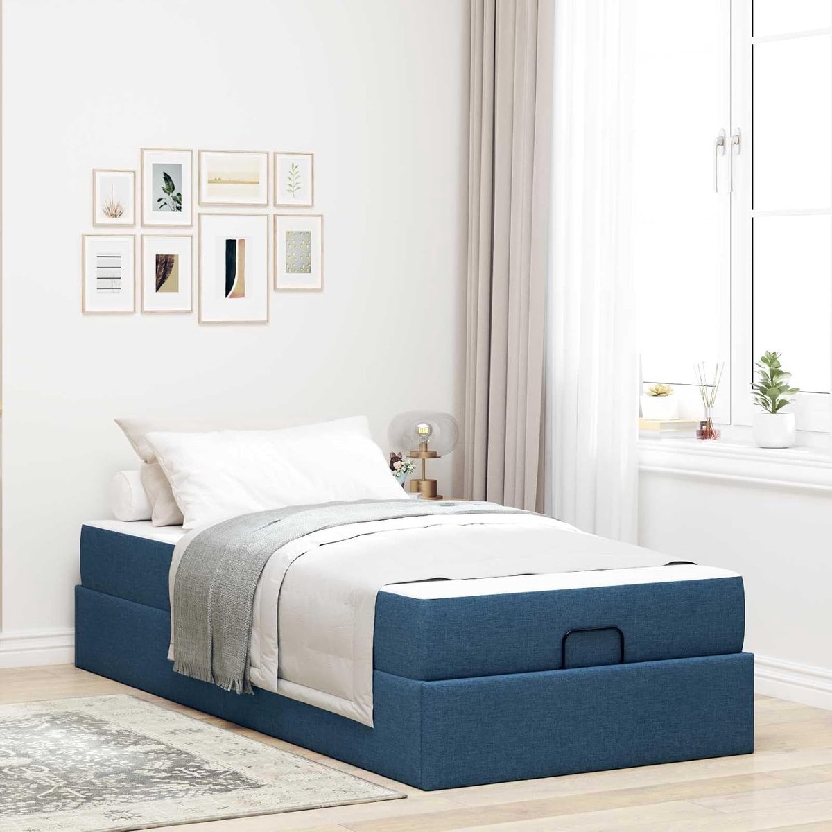 matrasbed met opberglades Modern minimalistisch Blauw 90x200 cm