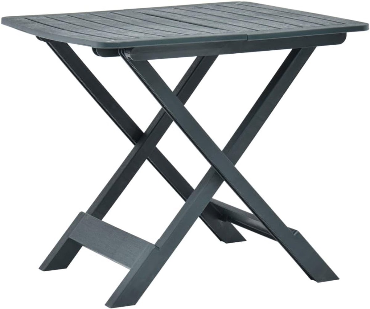 Opvouwbaar Groen 79 x 72 x 70 cm Kunststof, Balkon Eettafel Outdoor Tafel Patio Tafel Tuin Lounge Tafel voor Tuinen, Terrassen, Balkons