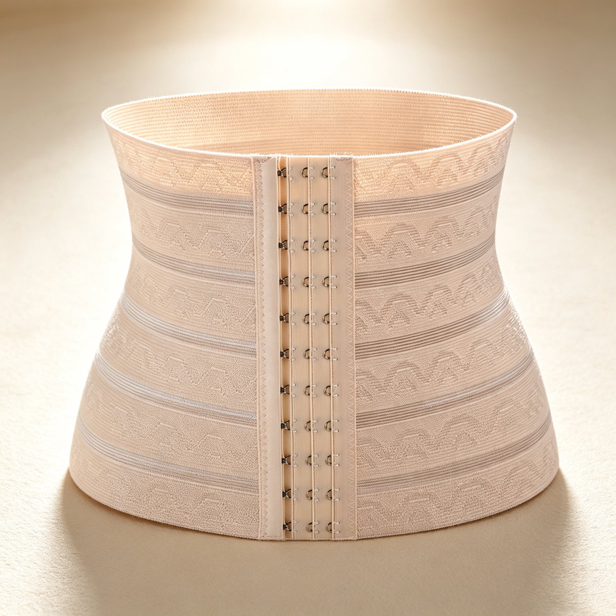 Beige corrigerend korset voor dames met verstelbare taille buikcorrigerend en heupliftend drie rijen van elf knoopjes XXXL (68*25 cm) geschikt voor een gewicht van 67,5-75 kg