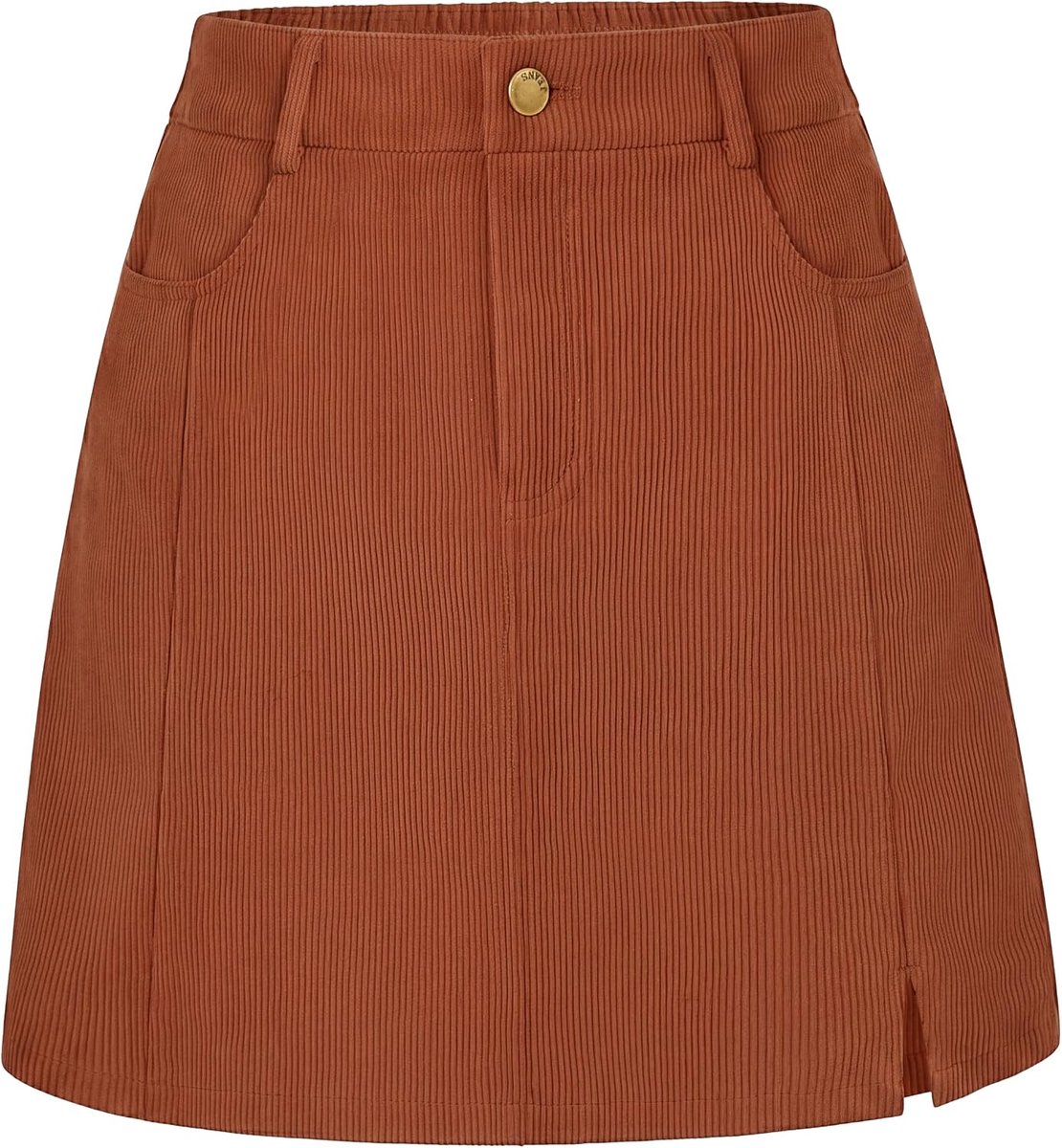 Mini-rok voor dames, hoge taille, wikkelrok, herfst, winter, corduroy, A-lijn, vintage, korte winterrok, kort met zakken