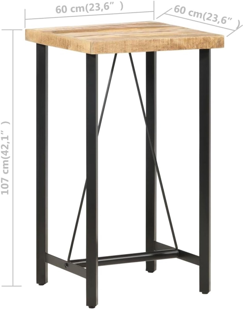 Ruw mangohout industriële keuken eetkamer 60x60x107 cm