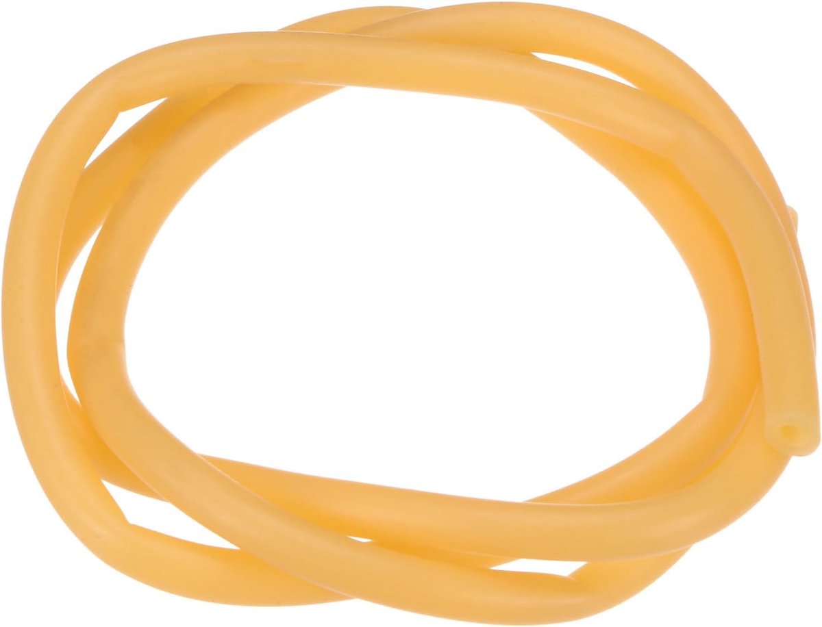 Natuurlijke latex rubberen buis, 5/32 inch [4 mm] ID x 5/16 inch [8 mm] OD 3ft lengte latex slang buis voor thuis/laboratorium/sport, zeer elastische bandbuizen [geel]