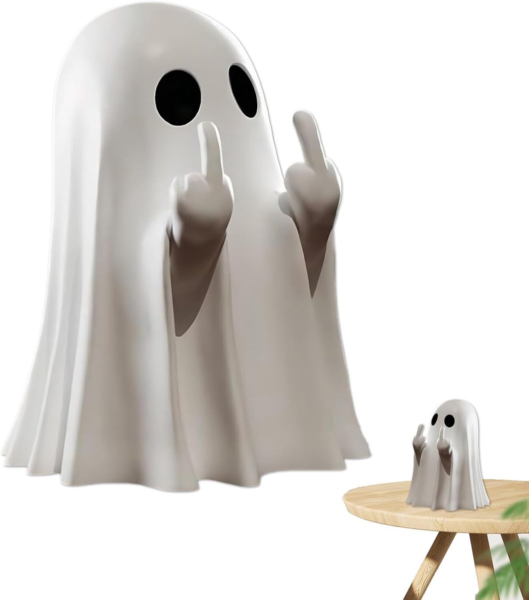 6 × 8,5 cm hars spookbeeld Halloween decor - weerbestendig buiten/binnen griezelig beeldje voor tuin, tafel, veranda of feestaccent - 1 verpakking