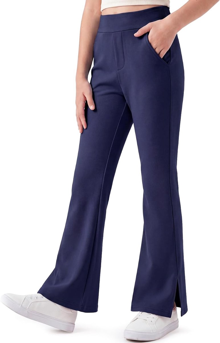 Meisjeslegging met 2 zakken, split-ontwerp Lange broek, 7-15 jaar