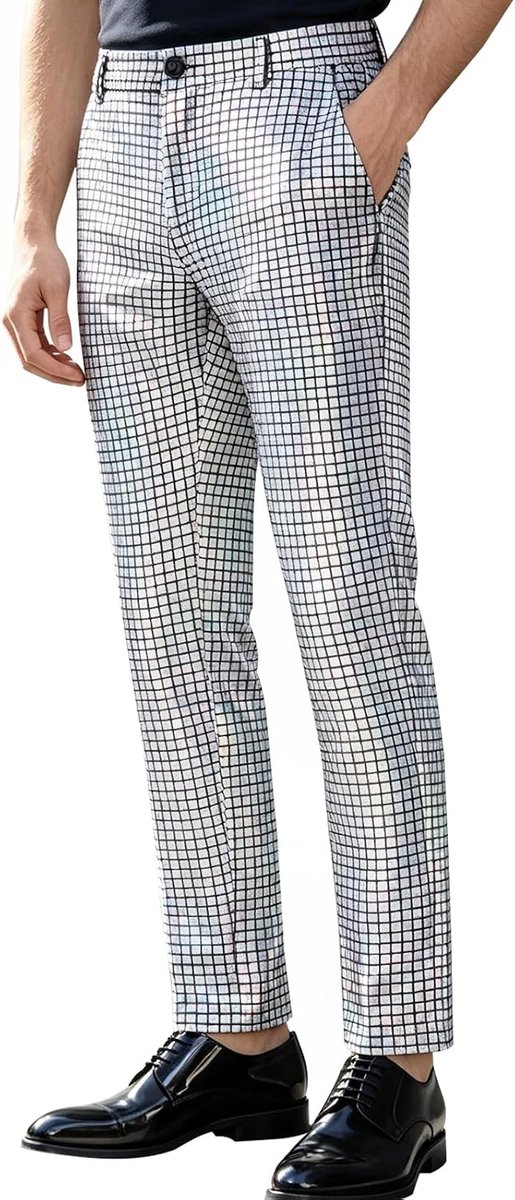 Broek voor heren, elastische broek, glanzend, jaren '70, disco outfits, festival, party, fancy jurk, kostuum