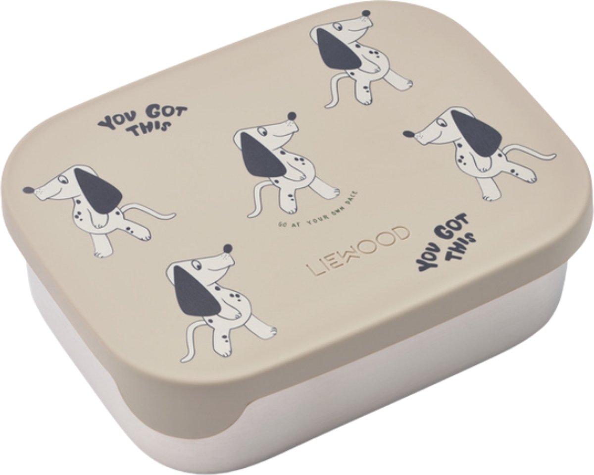Liewood Arthur Printed Lunchbox - Dakota Dog / Mist - 900ml