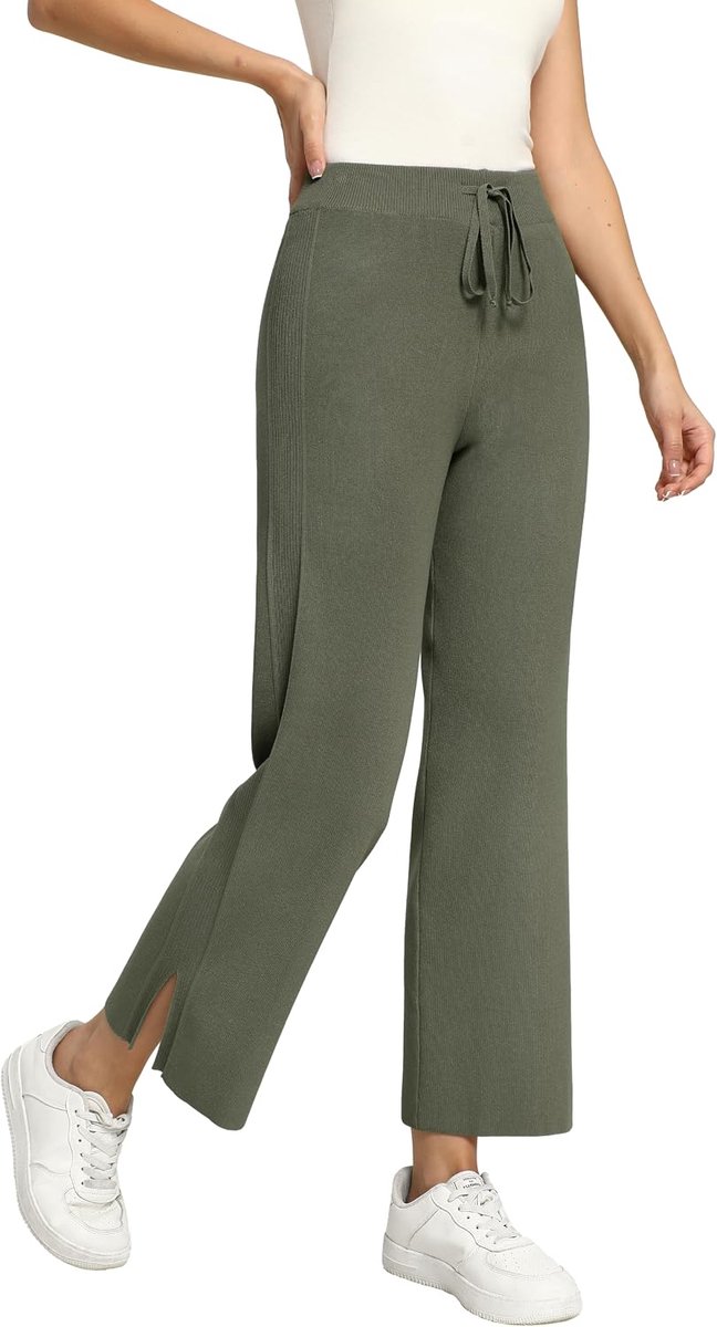 Damesbroek High Taille Joggingbroek met Elastische Taille Zachte Zomerse Vrijetijdsbroek voor Vrouwen