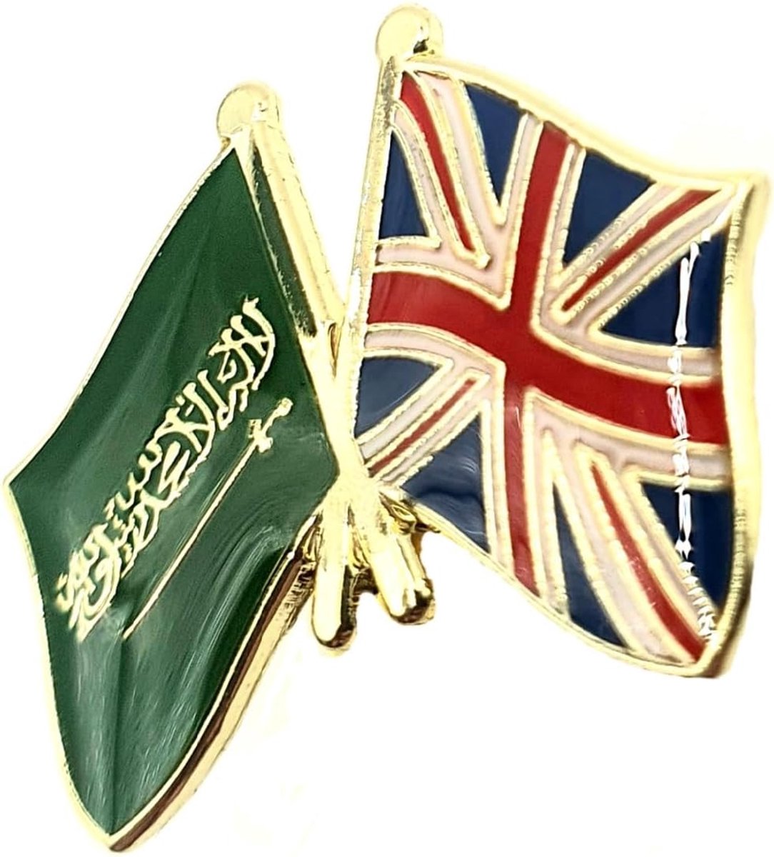 Arabische Arabische Groot-Brittannië Union Jack GB Verenigd Koninkrijk UK Vriendschap Metalen Land Vlaggen Pin Badge, Metaal