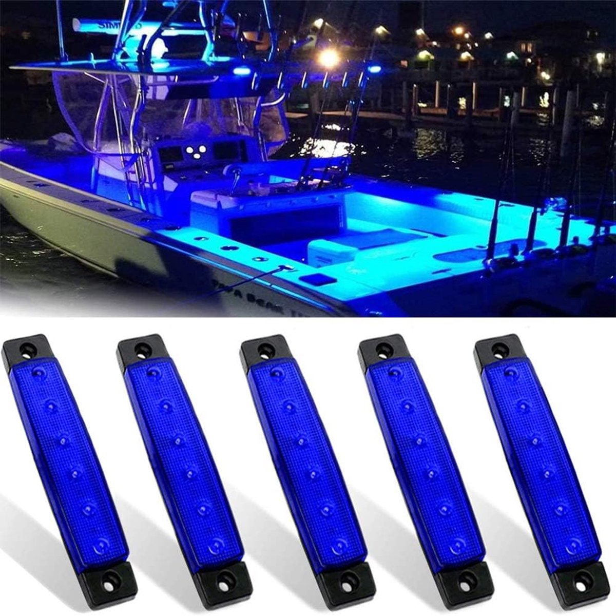 Navigatielichten 5 stuks 12V waterdichte kajak lichten LED bootverlichting voor scheepvaart kajakken