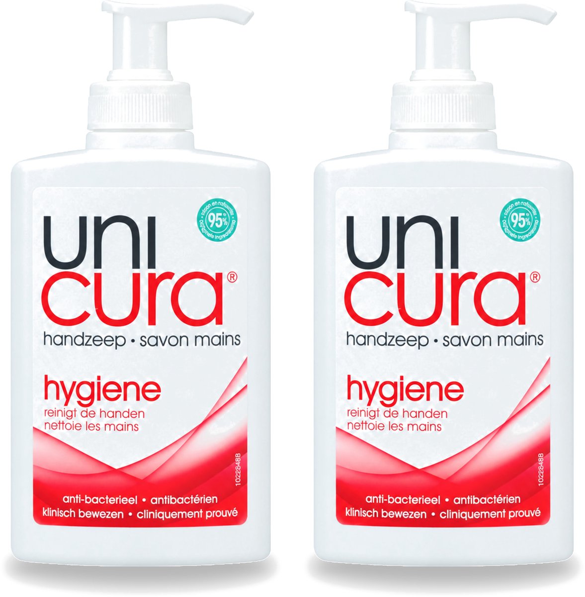 2 x Unicura - Handzeep Pompje - Hygiëne - 250 ml - Voordeelverpakking - 2 stuks