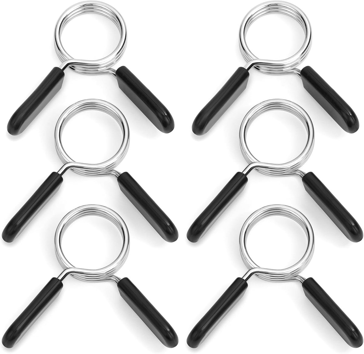 Set van 6 Veerklemmen van 29mm voor Halterstangen, Dumbbells en Oefeningen voor Gewichtheffen