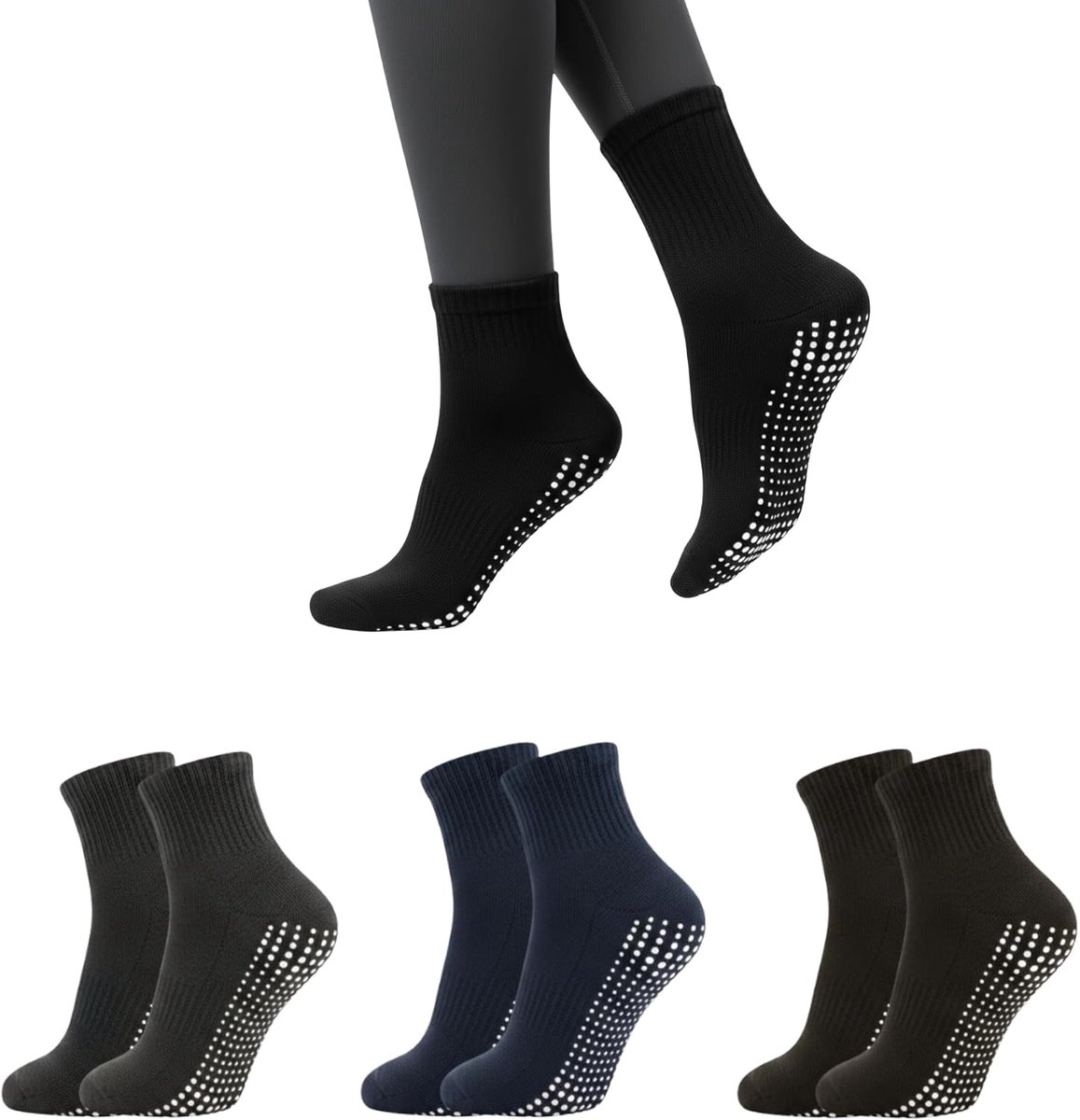 Sokken. Katoenen sportsokken voor dames en heren. Panty's voor Fitness, Pilates, Ballet, Binnen, Gymnastiek, Training.