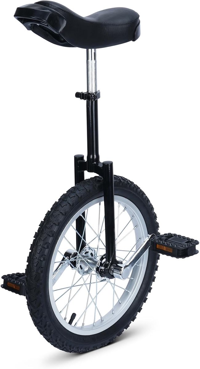 Tonchean Eenwieler 16 Inch Eenwieler Balansopleiding Hoogteverstelbare Eenwieler voor Kinderen, Beginners en Professionals Unisex