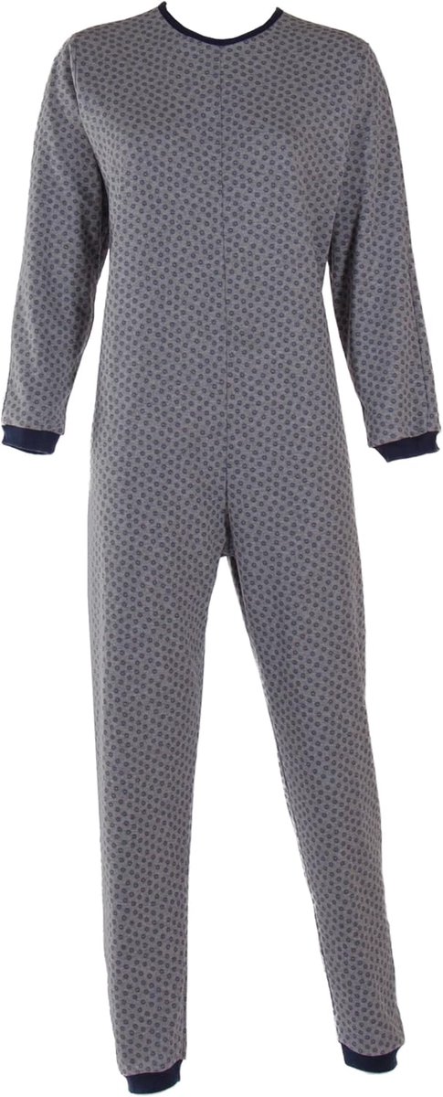 pyjama voor volwassenen, 100% katoen, geriatrische pyjama met ritssluiting op de rug voor senioren, comfortabele gezondheidskleding, gemaakt in Italië