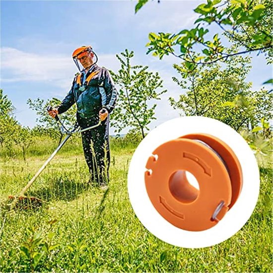 Spoel Lijn, for Mac Allister MGTP18Li Grastrimmer, 1.65mm Autofeed Spoel en Lijn Vervangende Spoelen Weed Eater Spoelen Lijn (8) grasmaaier spoel(BLACK 4) — afbeelding 5