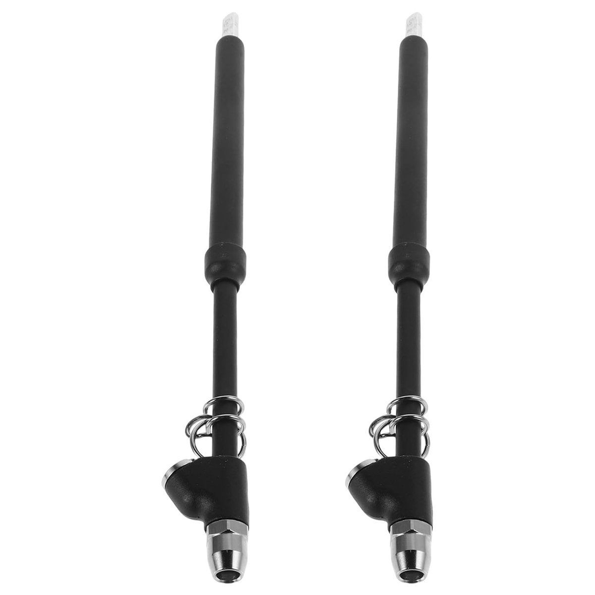 2 Stuks Zware Metalen Dubbele Kop Bandenspanningsmeter Pen Psi Roestvrijstalen Handmatige Luchtdruktester voor Vrachtwagens Auto Motoren Rv Lekvrije Weerbestendige Controle