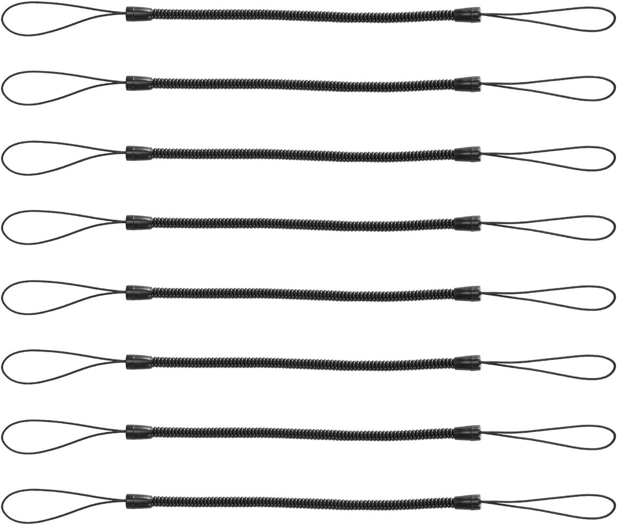 Elastische Spoelkoord voor Aanraakpennen, Intrekbare Ketting Anti-Verlies Veerpenriem Styluskoord voor Tekenpen op Tablet Touchscreen (Zwart)