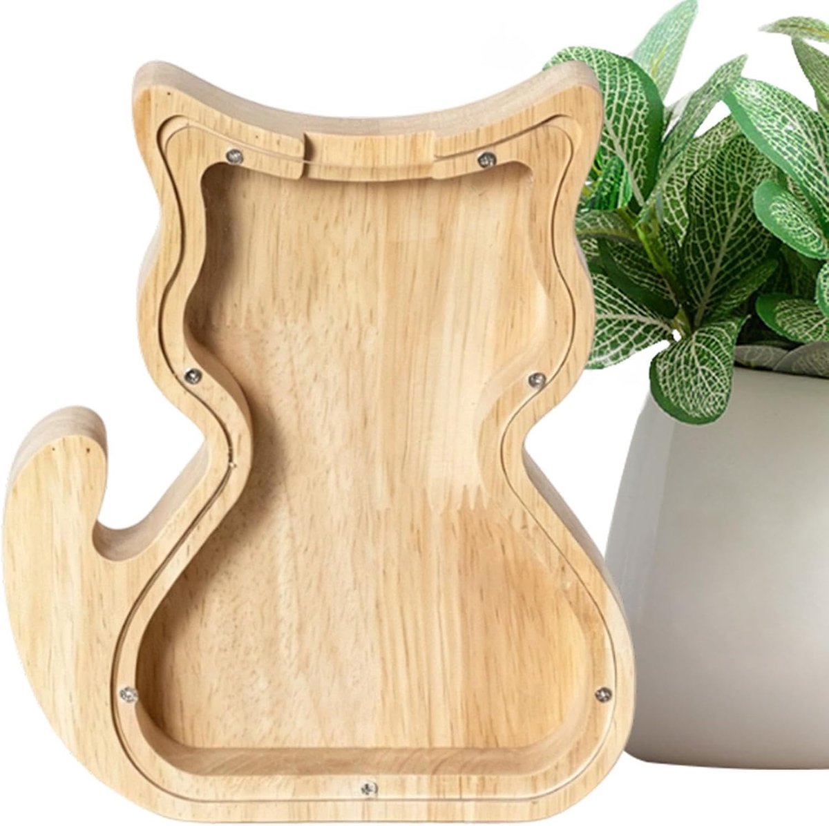Spaarpot Doorzichtig Houten Hondvormig Decoratief Haaropberg