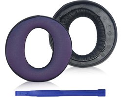 Oorkussens compatibel met Sony PS5 Pulse 3D-headset, vervangende oorkussens van ademend mesh-weefsel en traagschuim (paars)