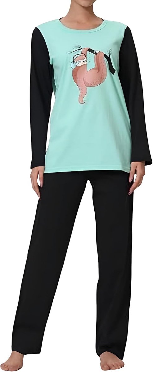 One Clothing - Meisjespyjama lang, zachte single-jersey van 100% katoen