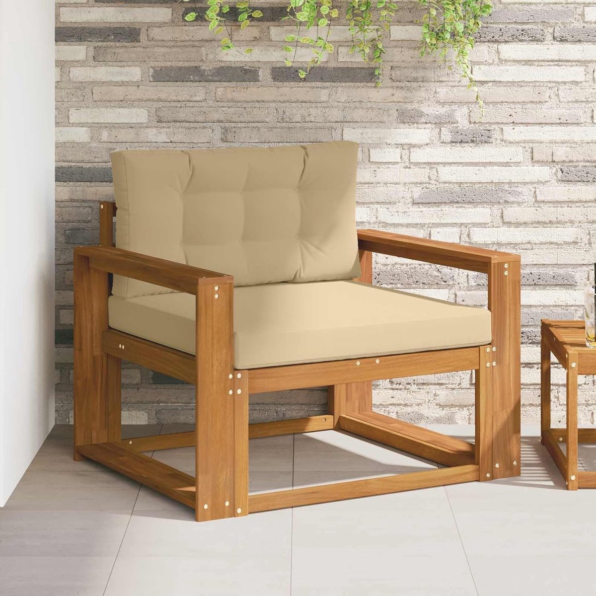 Tuinstoel acaciahout bruin 79x83x73cm