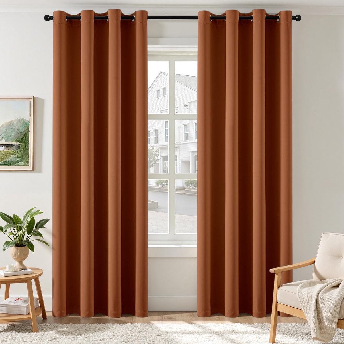 Dailygoods- Verduisteringsgordijnen Set van 2 - Hoogwaardige verduisteringstechnologie - Decoratieve isolerende gordijnen - Effectieve zicht- en zonwe