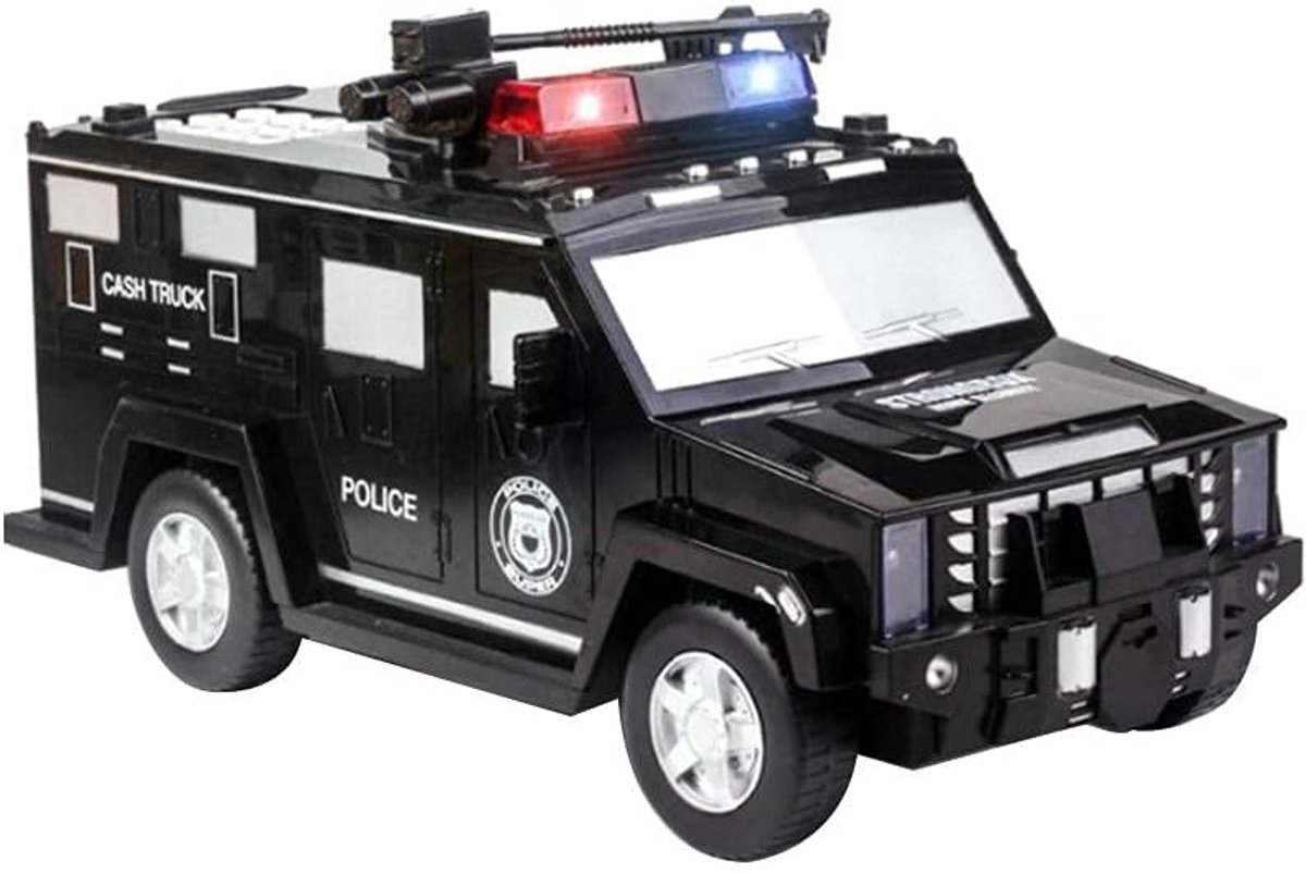 Spaarpot voor kinderen, kinderen spaarvarken creatieve geldbank vrachtwagen gepantserde auto muntbank met muziek en licht spaarbank voor jongens meisjes geschenken