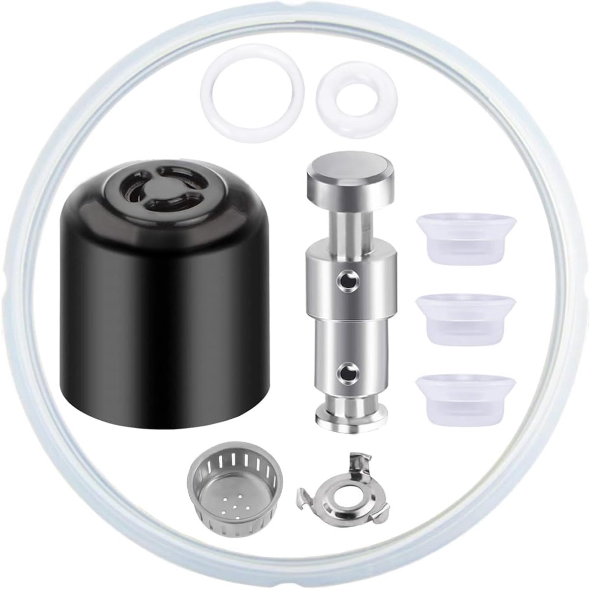 Reserveonderdelen voor Instant Pot Duo Nova 60 / Ultra 60, Duo 60 / Duo Plus 60, 6 kwarts stoomuitlaatventiel, afdichtring, vlotterventiel, anti-verstoppingsschild