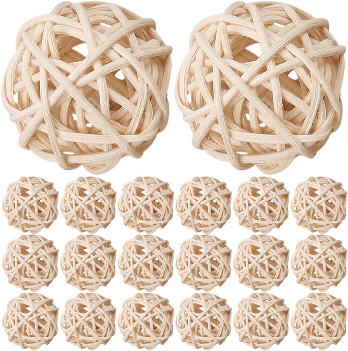 35 Stuks Natuurlijke Kerstversieringen Kerstboom Ornamenten Kauwspeelgoed Voor Vogels Beige