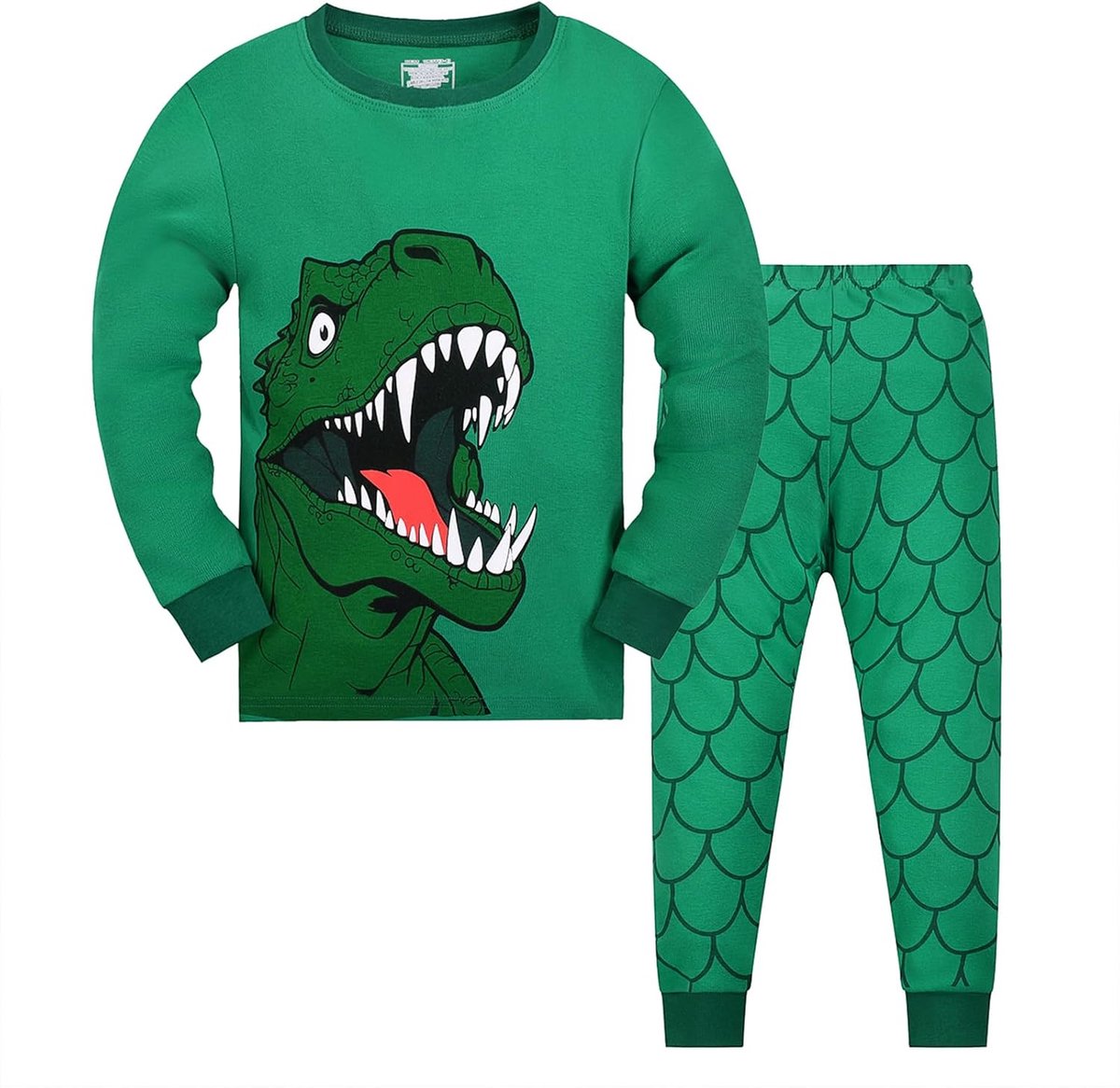 pyjama Dinosaurus Graafmachine Lange mouw Katoen Winter Kerst Nachtkleding 3-9 jaar