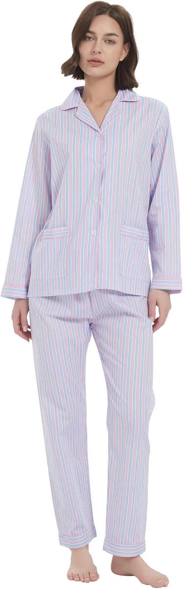 katoenen flanellen pyjama voor vrouwen 100% katoen flanel pyjama set zachte PJS gezellige dames loungewear