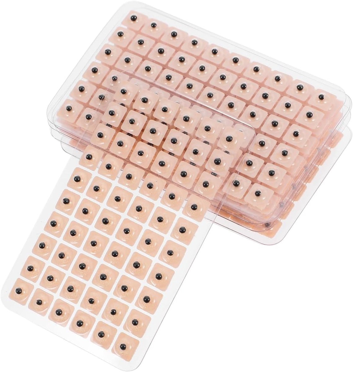 Dailygoods- Acupunctuurpleisters 600 stuks - Oorzaadpleisters - Wegwerppleisters - Acupressuur - Oorpleisters - Synthetisch materiaal - 8,3 x 5,5 x 0,