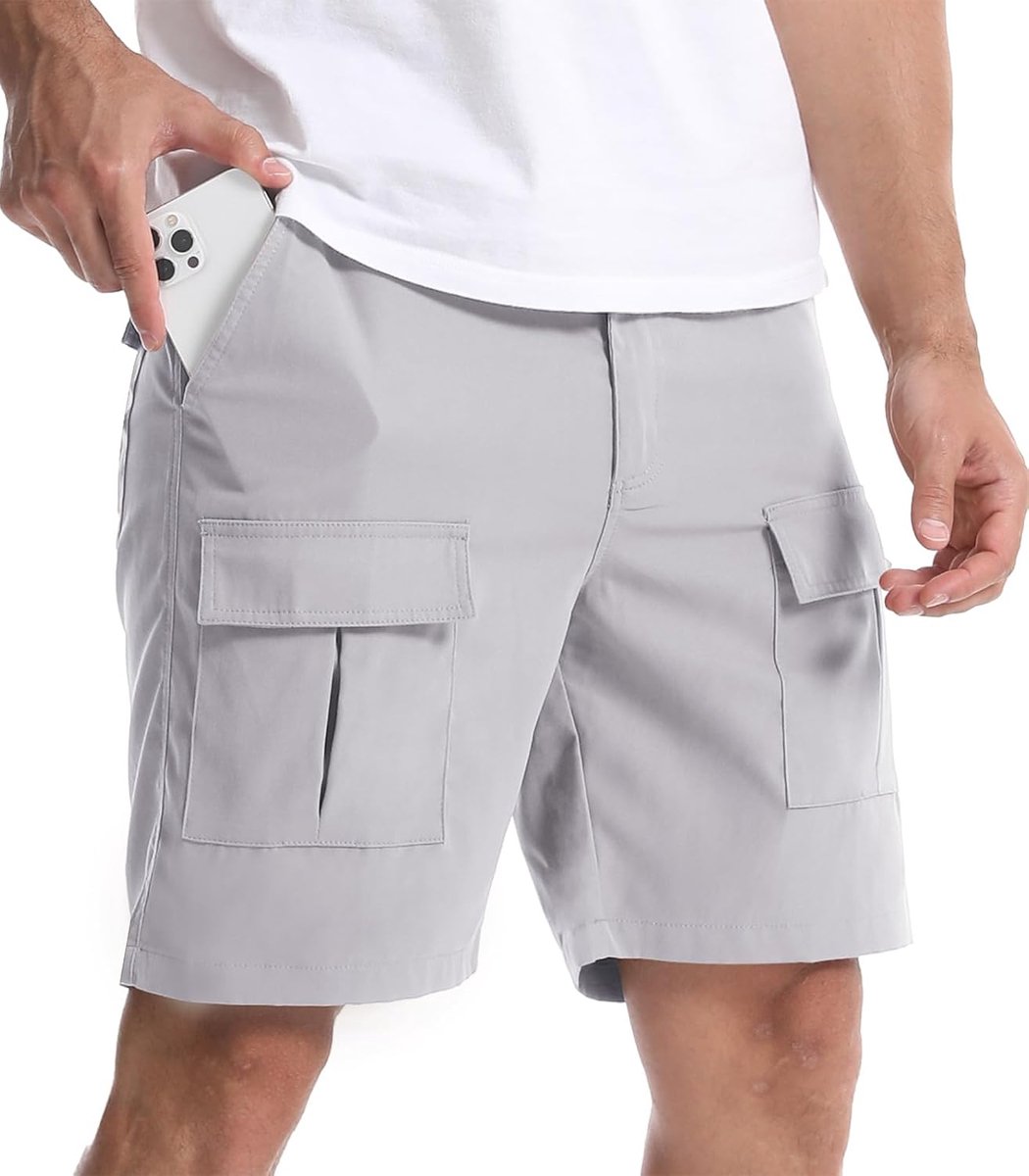 Cargoshorts voor heren, korte bermuda, chinoshorts, zomer, casual, korte shorts met 6 zakken
