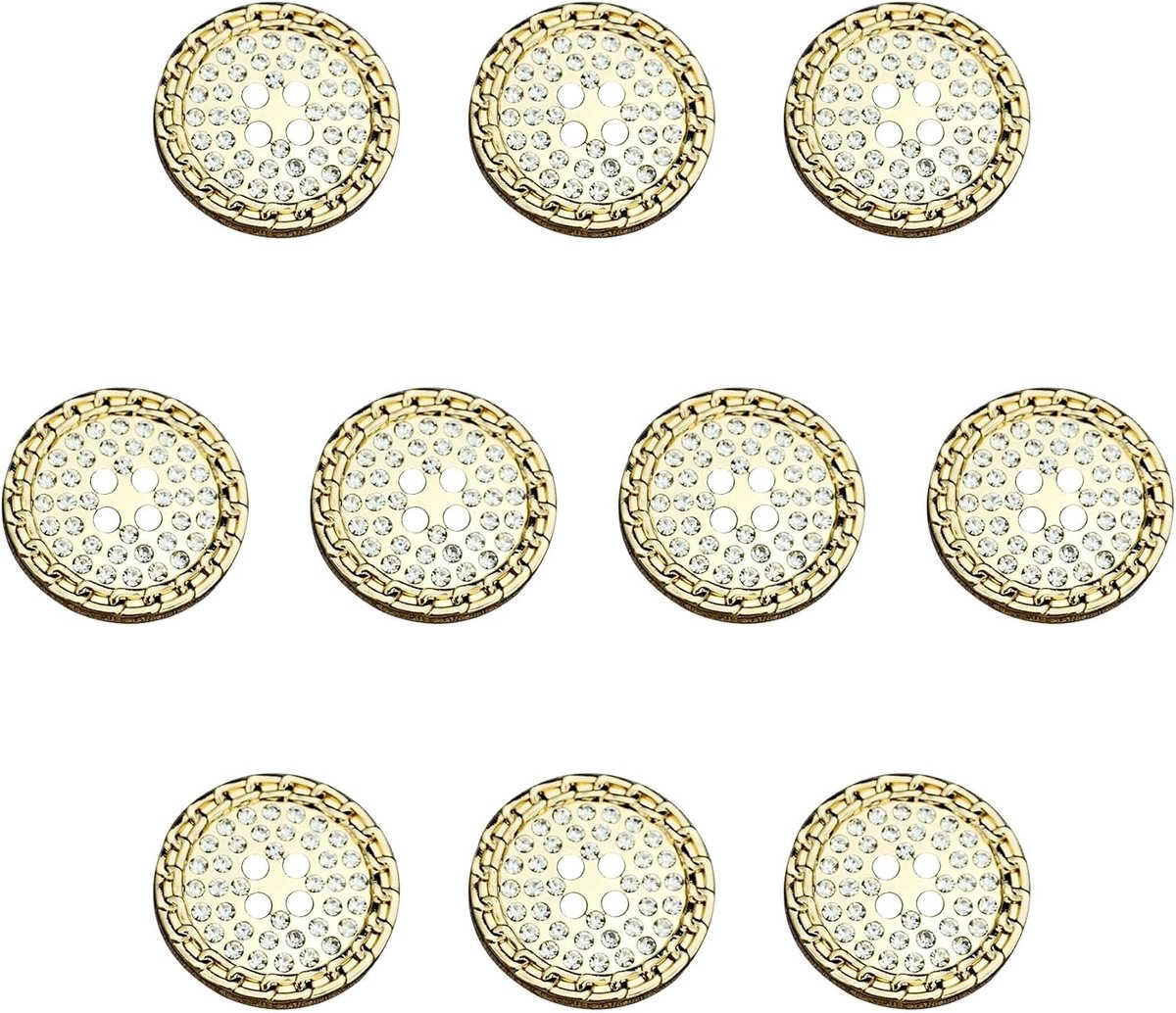 Knopen Aannaaien met Strass voor Cardigan Dirndl Mantel Blazer (C10G 20 mm)​​
