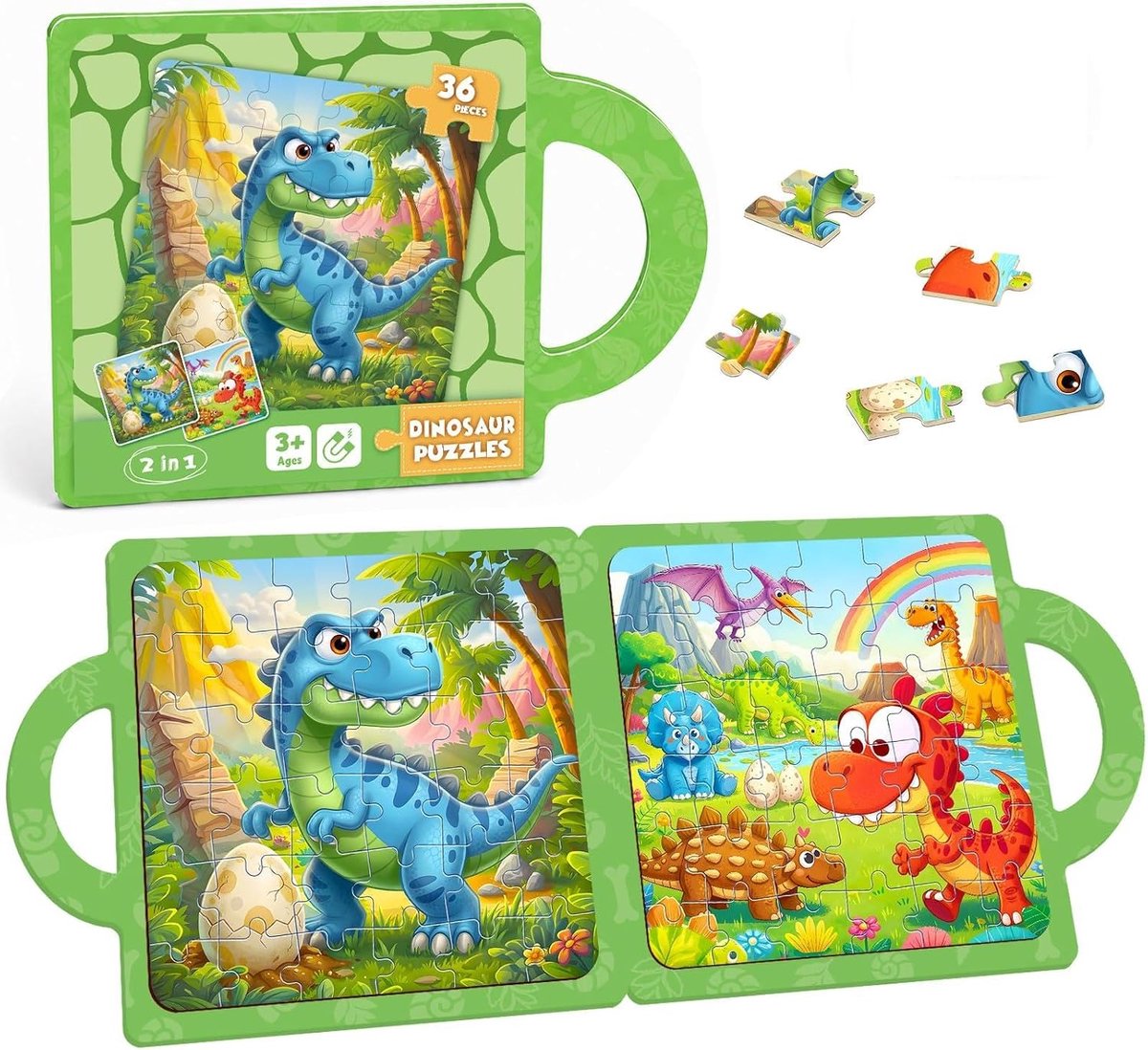 Puzzel voor kinderen van 3-8 jaar, 36 stuks, dinosauruspuzzel