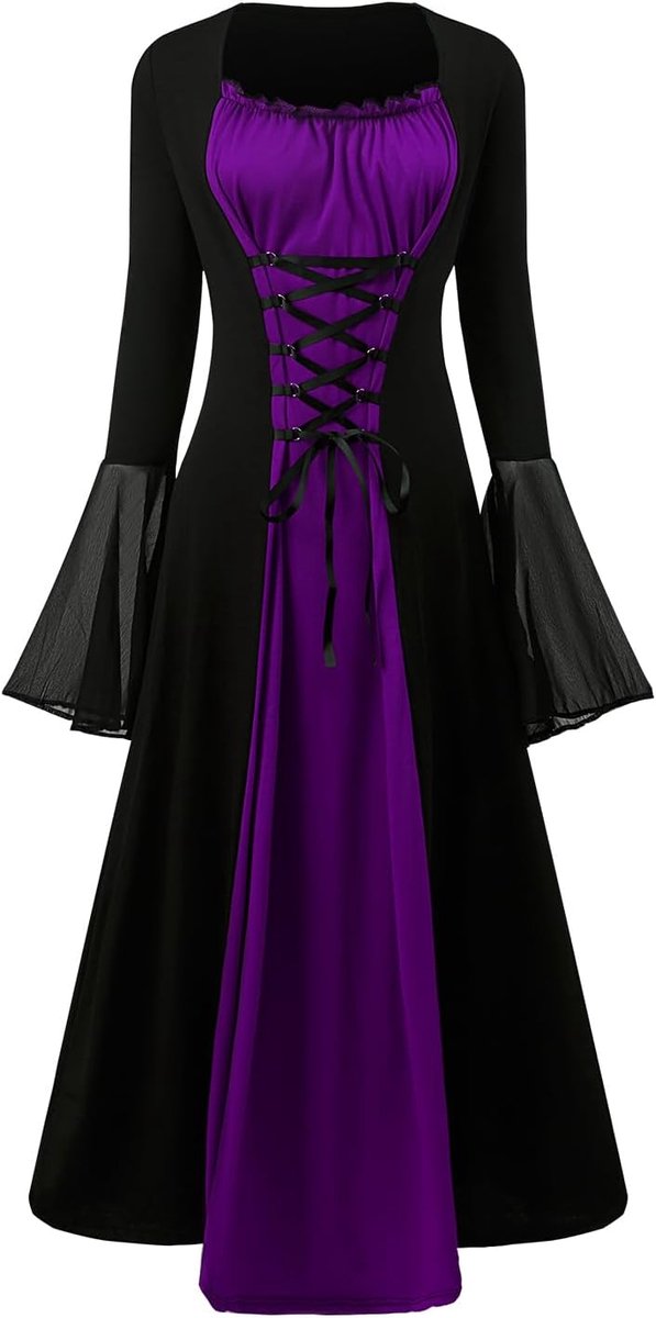 Middeleeuwse jurk gothic jurk dames Halloween carnaval kostuum voor vrouwen