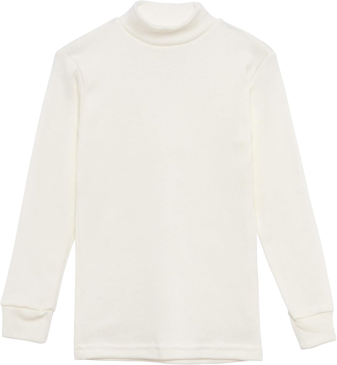 Thermisch T-shirt voor Kinderen – Zacht, Ademend, Halve Hoge Kraag, Lange Mouwen, Effen Kleur