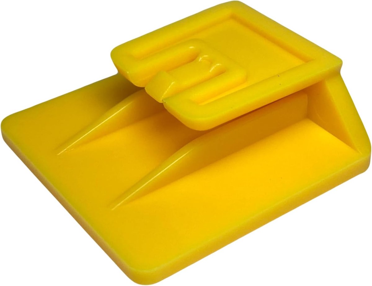 1 clip, zelfklevend, voor tolen, bevestigingssysteem, afneembaar, 3 x 3 cm (geel)