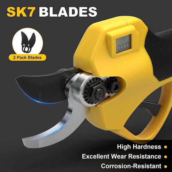 Panthem 2-in-1 accu-takkenschaar, telescopische elektrische snoeischaar, compatibel met Dewalt 18V 20V, maximaal bereik tot 4,1 m, 43 mm snijopening, borstelloze motor (zonder batterij en oplader) — afbeelding 3