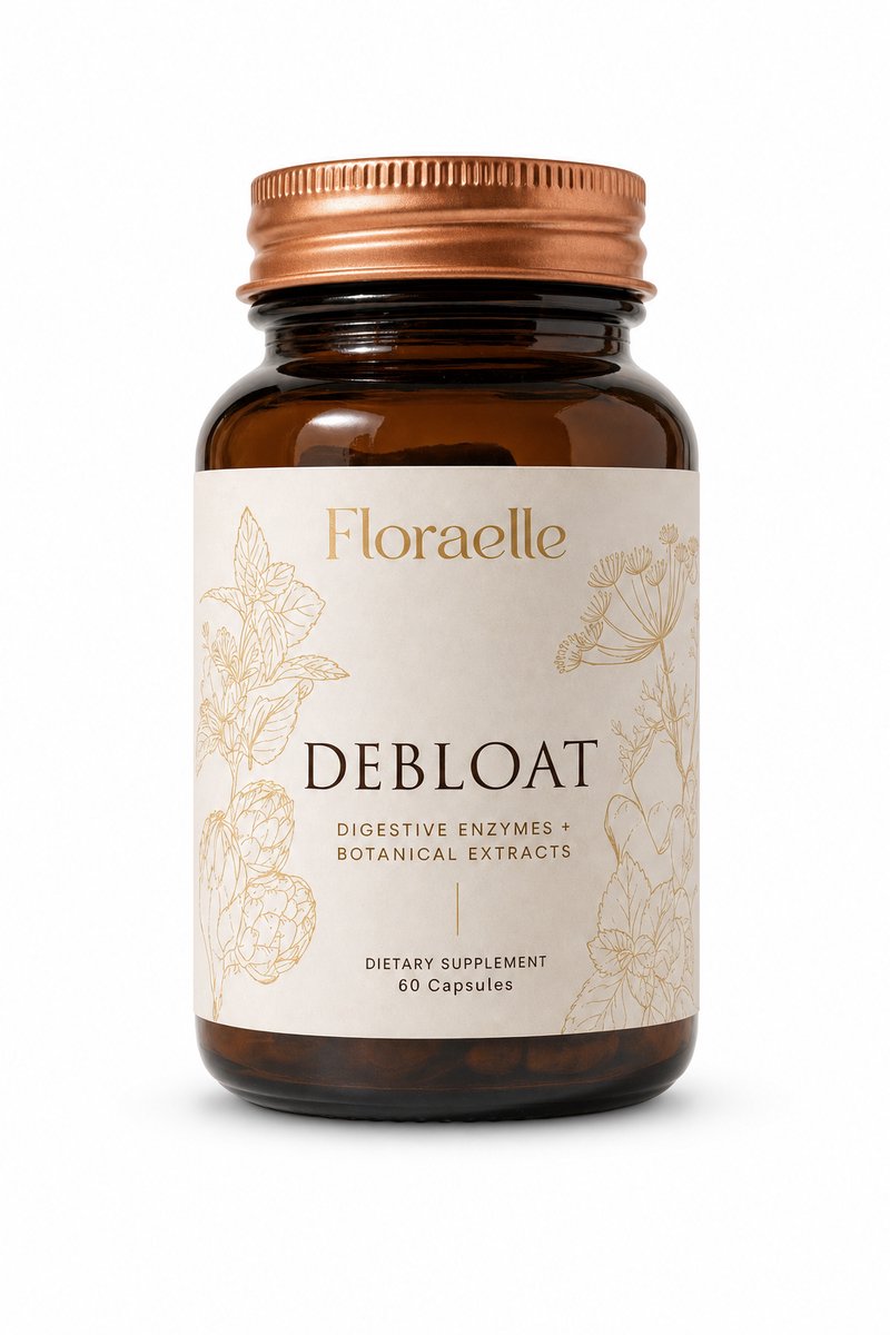 Floraelle Debloat - Voedingssupplement - Spijsvertering - Gember & Pepermuntblad Extract - 60 Capsules