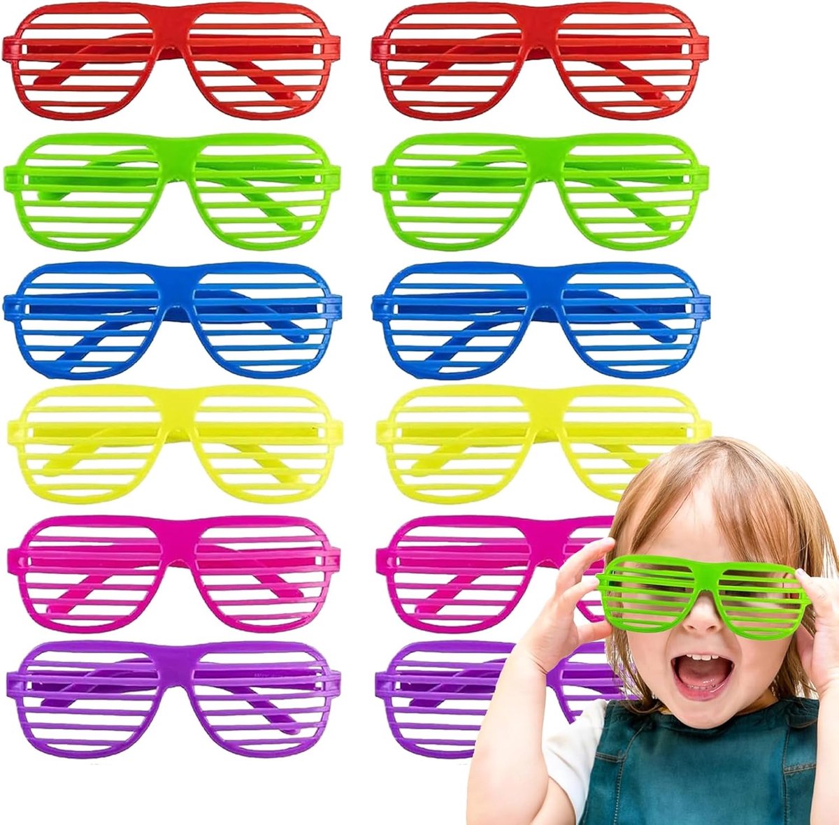 Shades bril, draadloze partybril, partyzonnebril, lichtgevende neon rave bril, glow, zonnebril, kostuums voor feest, carnaval, Halloween, Kerstmis