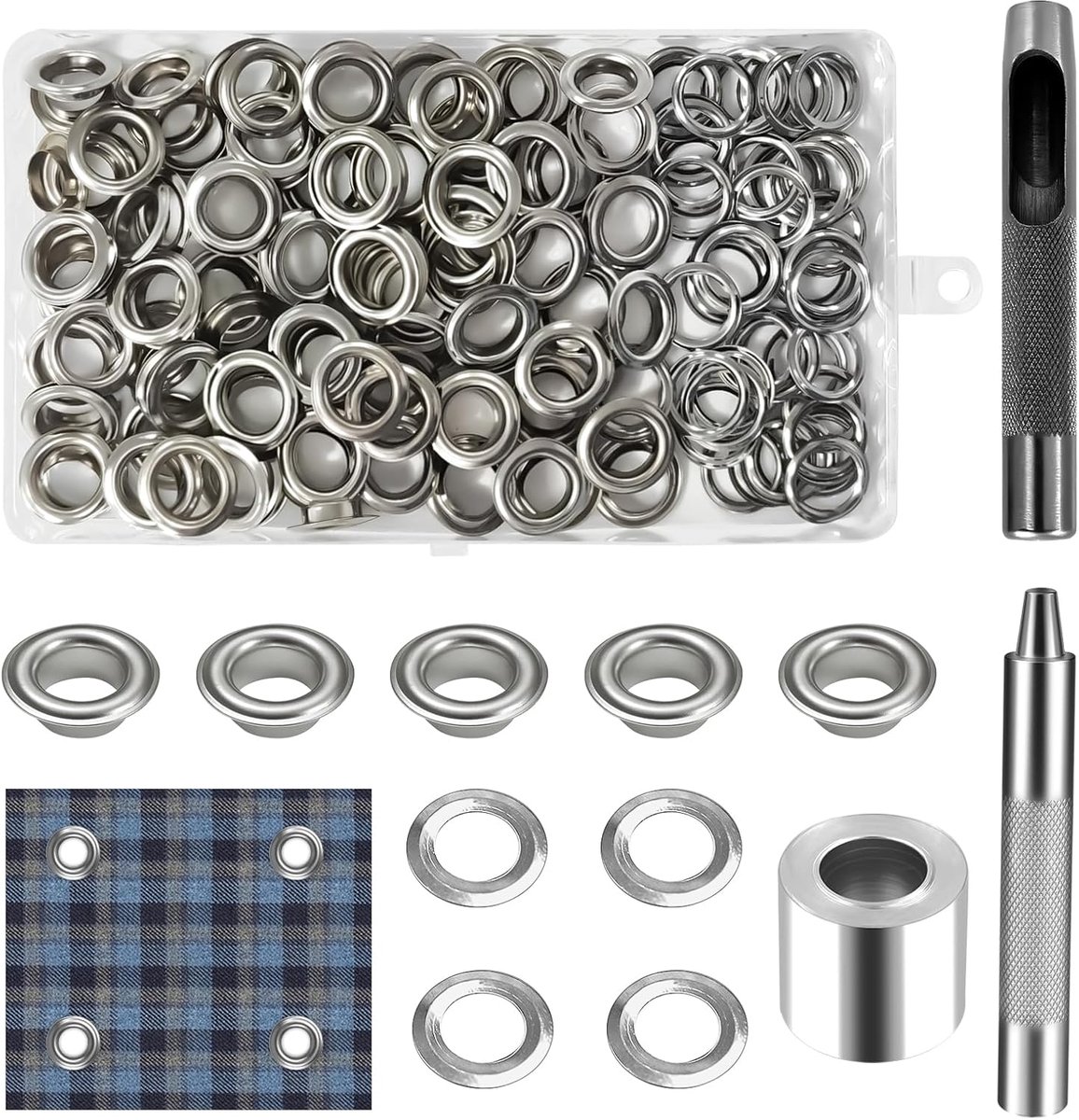 120 stuks ooggereedschapsset, met metalen sokkel (12 mm)